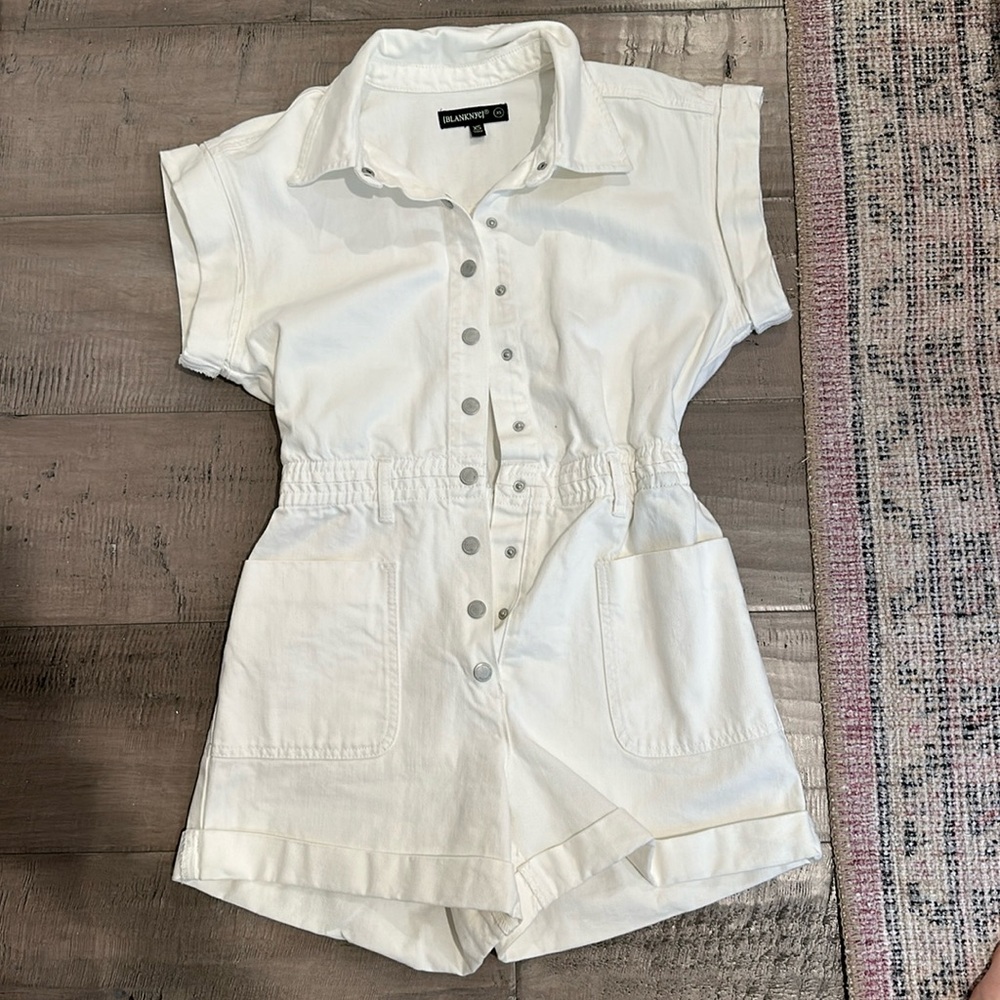 Blank NYC White Denim Romper